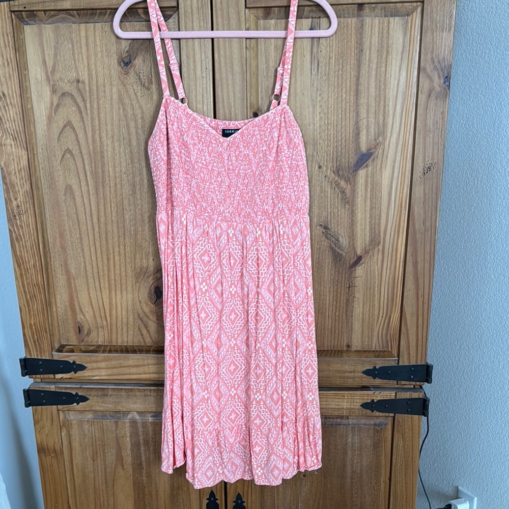 Coral Patterned Sundress